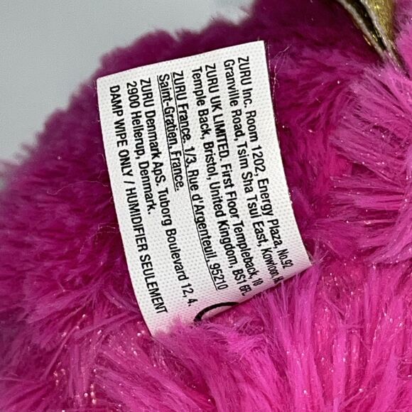 Zuru Rainbocorns Plush Unicorn 5" Tall Sparkle Gold Ears & Horn Stuffed Animal - Picture 7 of 8